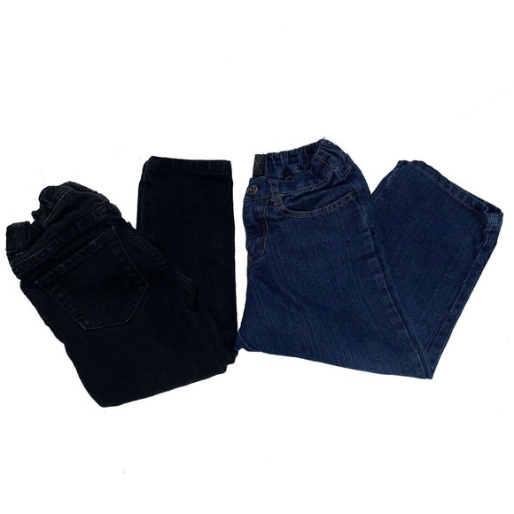 LOT OF 2 - CHILDRENS PLACE JEANS MECCA BOOTCUT Girls Blue Toddler Pants Size 3‎ - Picture 1 of 12